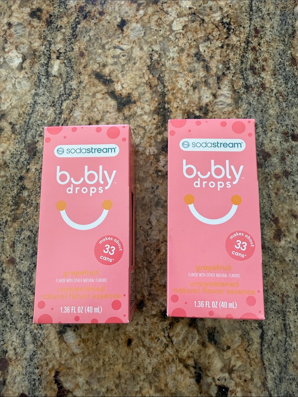 SodaStream bubly drops Grapefruit Flavor - Pink Boxes